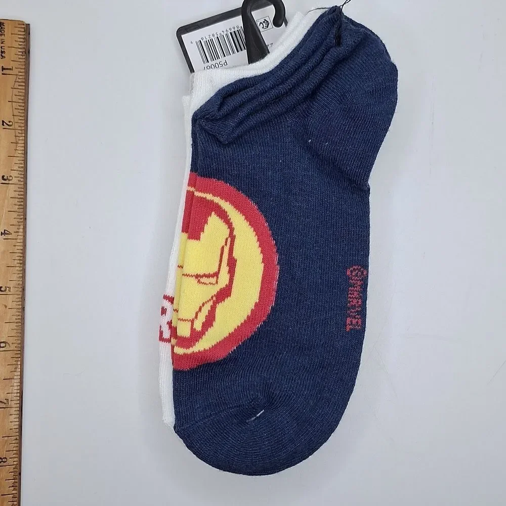 MARVEL socks Avengers ankle NO SHOW SOCKS iron man